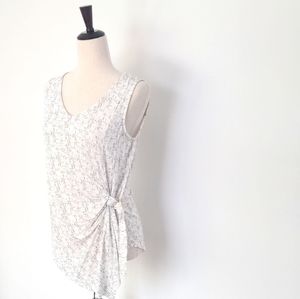 Apt. 9 Black & White Asymmetrical Sleeveless Top